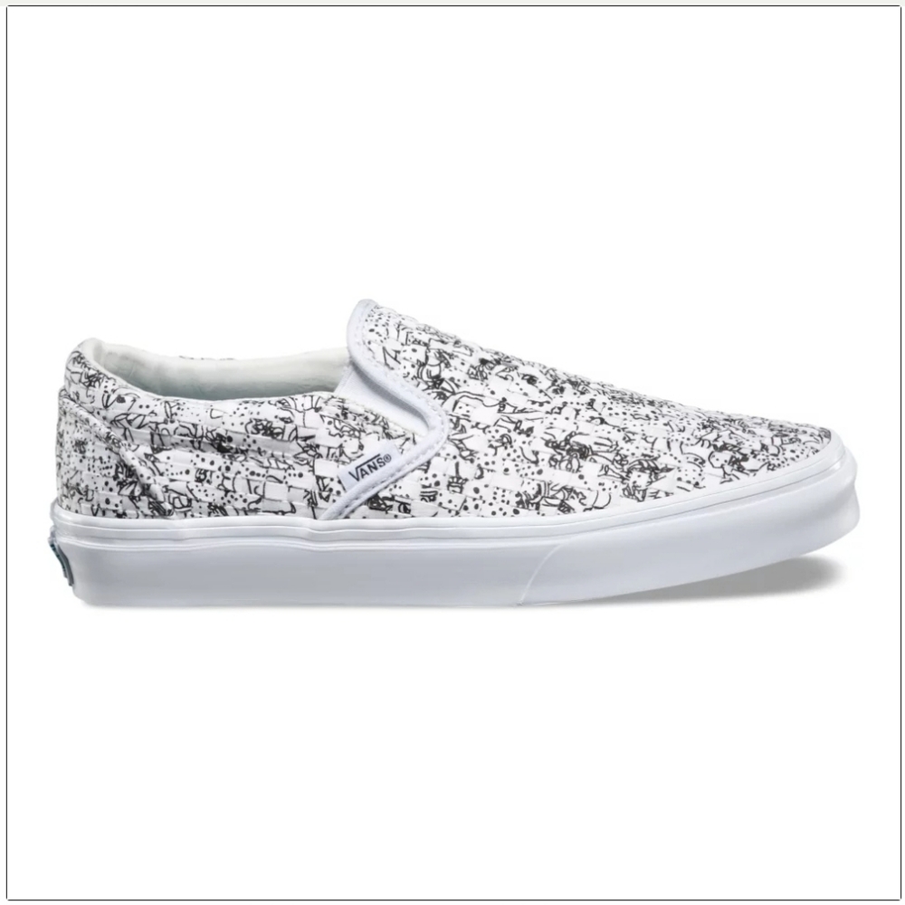 RARE** VANS ultracush slip ons woven textile